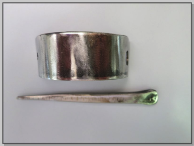 Hair Clip, stainless steel, 4" x 1" x 1" Hair Clip, stainless steel, 4" x 1" x 1"